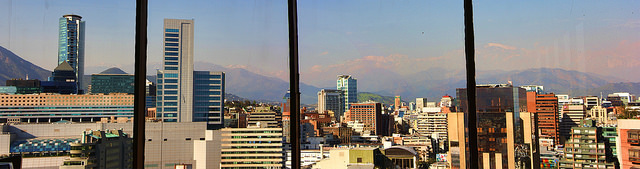View from the Giratorio Restaurant, Santiago, Chile, South America, Taken by Diann Corbett, 11/2015.