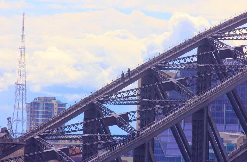 Climbers on the Harbor Bridge, Sydney, Australia - Taken by Diann Corbett - 09/2014.
