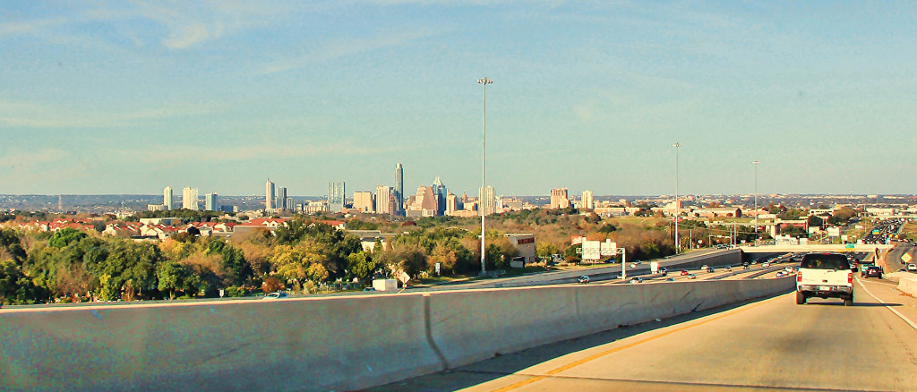 Downtown Austin Skyline as Seen from Highway - Taken by Diann Corbett, 12/2015.