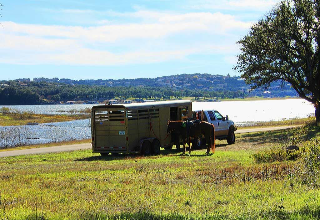 Camping with Horses, Lake Travis, Texas Hill Country, Austin, TX - taken by Diann Corbett, 12/2015.