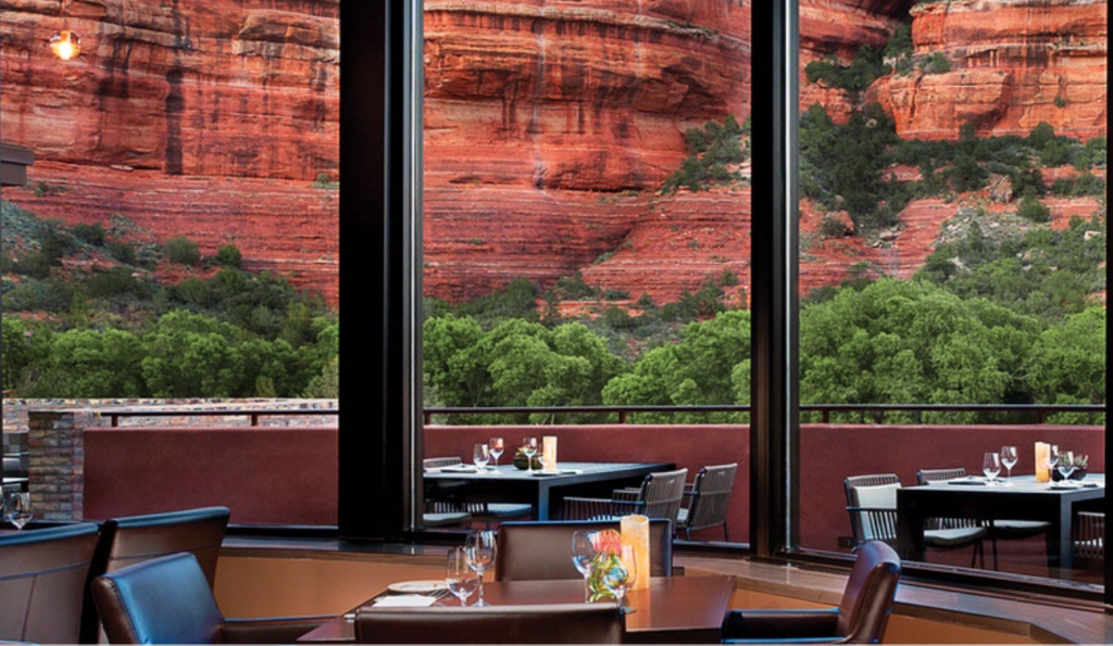 Restaurant View at Enchantment Resort, Sedona, AZ