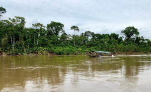 Speedboating on the Napo River, Amazon Rainforest, Ecuador